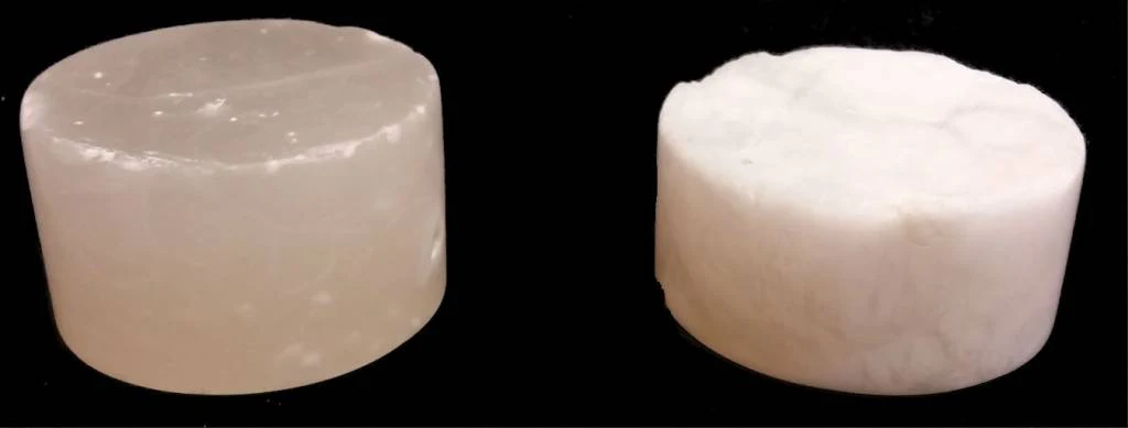 4-3/4"d x 2-1/2"h White Alabaster Cylinder #221008 - Image 3