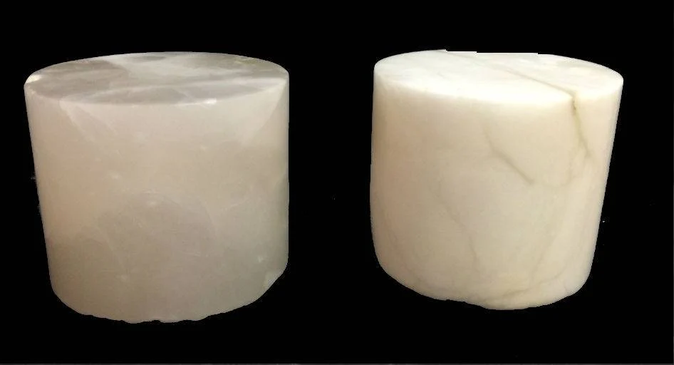 5-1/4"d x 4-1/2"h White Alabaster Cylinder #221012 - Image 3