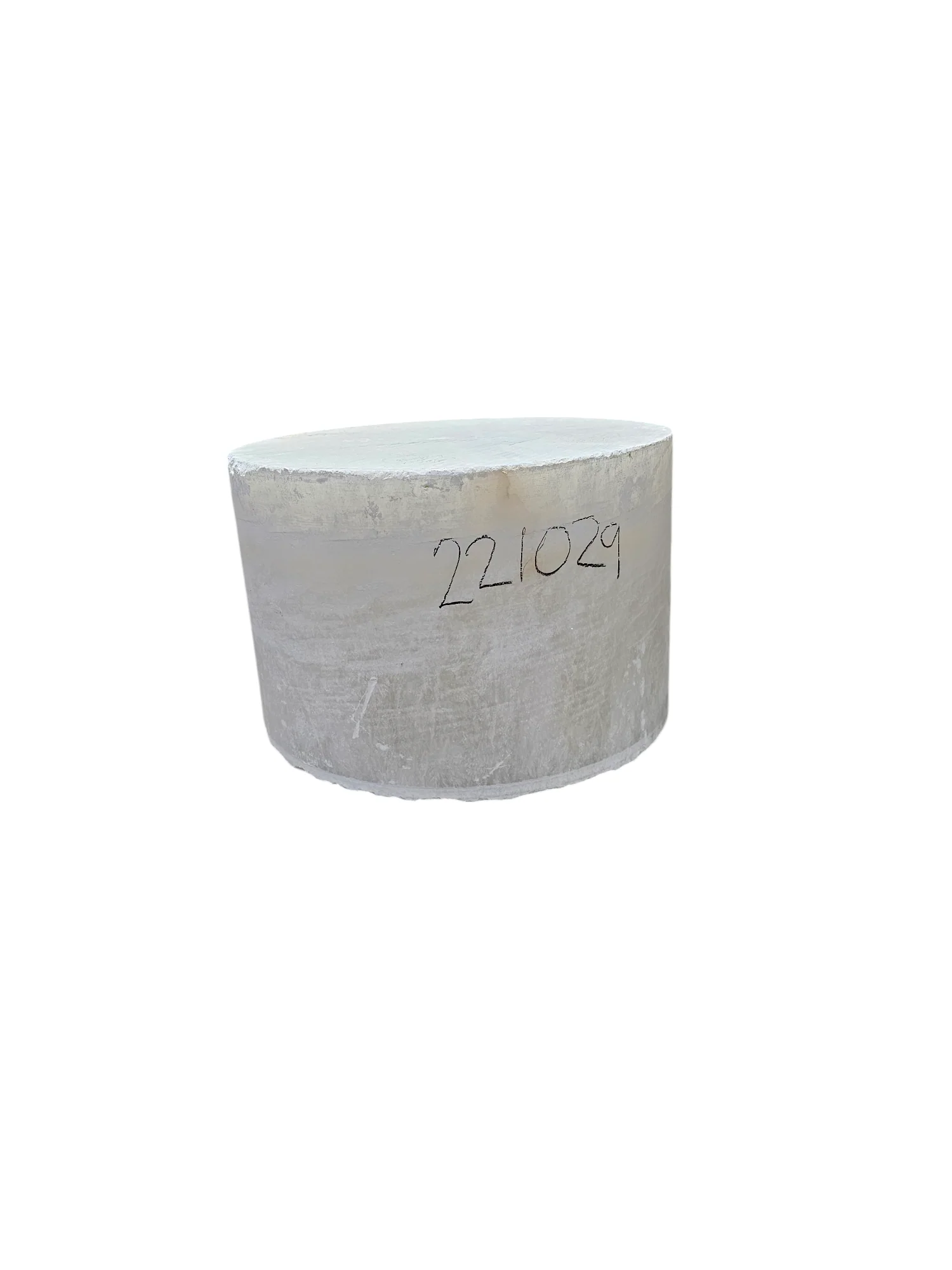 12"d x 8"h White Alabaster Cylinder #221029