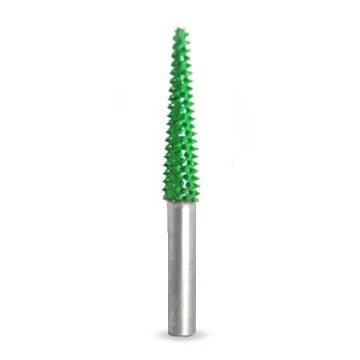 Taper 1/4" Green Coarse Grit Burr 1/4" Shank