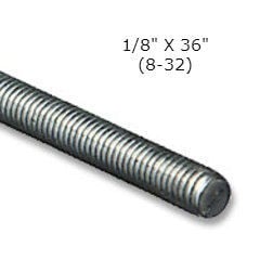 Threaded Rod 1/8''x36'' 8-32