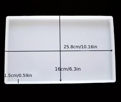 Tray Rectangle Silicone Mold 10x6x1/2