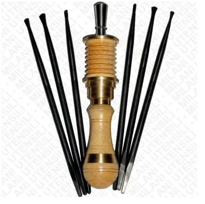 Violin Drill With Bow And Chisels