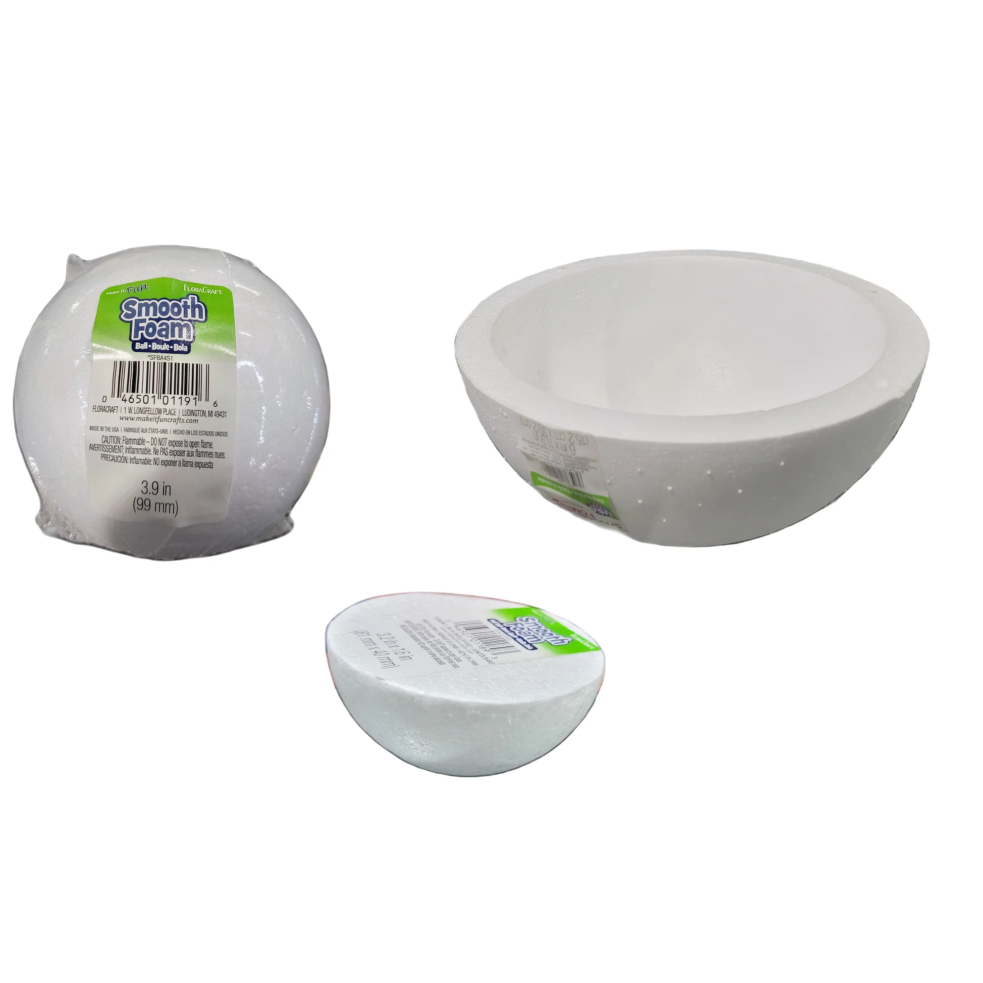 White Bead EPS Foam Ball Shapes