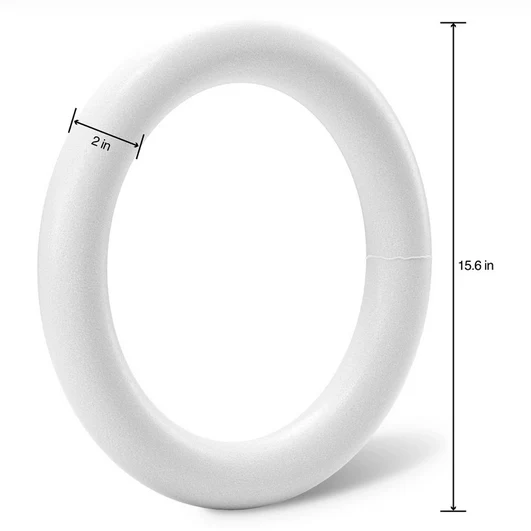 White Bead XPS Foam Ring 2'' x 16" - Image 2